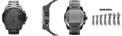 Diesel Men's Chronograph Gunmetal Ion-Plated Stainless Steel Bracelet Watch 51mm DZ4282